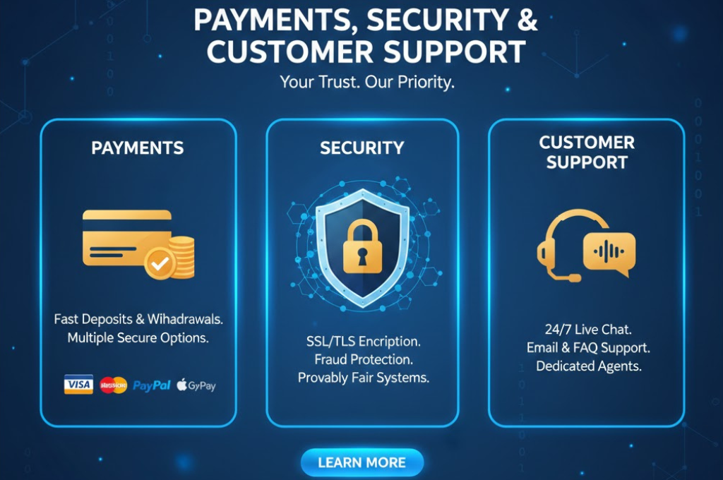 Payments, Security & Customer Support