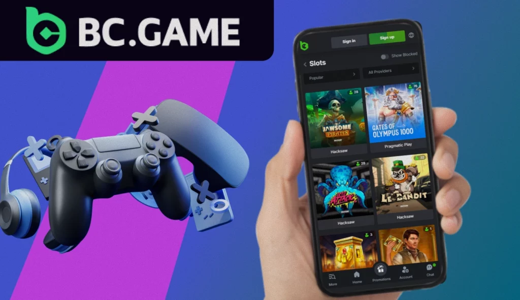 Application BC.Game on the go