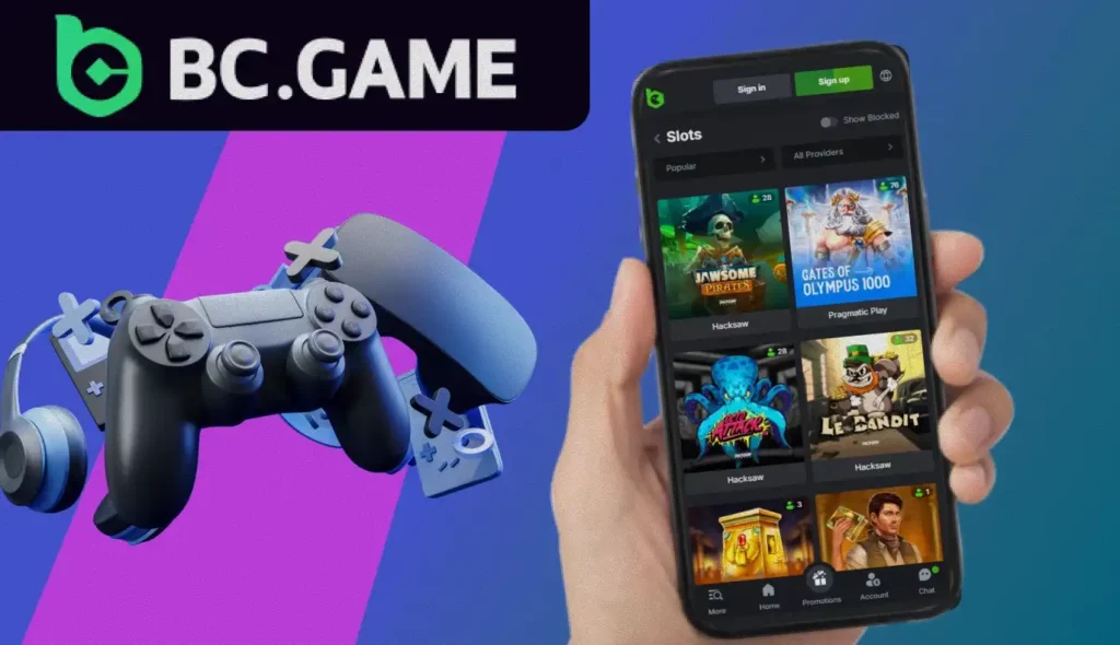 Application BC.Game on the go